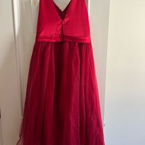 Red tulle kids dress